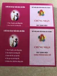 Giấy Khen Cháu Ngoan Bác Hồ