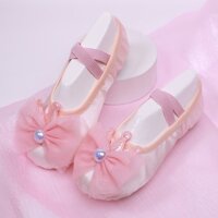 Giày Khiêu Vũ Bé Gái Đế Mềm Tập Giày Ba Lê Trẻ Em Giày Nhảy Múa Cho Bé Dễ Thương Trình Diễn Sân Khấu Mèo Móng Vuốt Giày-DX