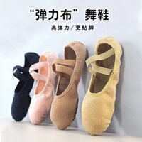 Giày khiêu vũ vải co giãn Khiêu vũ thoáng khí Giày tập múa ba lê chuyên nghiệp Không dây Camel Yoga Thể dục dụng cụ Đế mềm