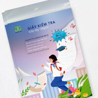 Giấy kiểm tra 4 ô ly giấy trắng dày, viết êm không lem, bảng kẻ sẵn tiện lợi, Combo 1 20 tờ