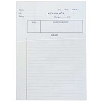 Giấy Kiểm Tra Cấp 2 (5Tờ/Xấp)