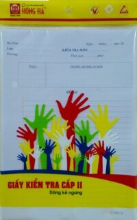 Giấy kiểm tra cấp 2 Hồng Hà