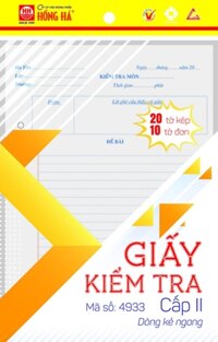 Giấy Kiểm Tra Học Sinh Cấp 2 Hồng Hà 4933