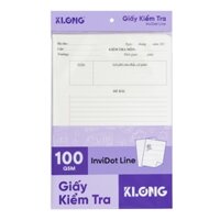 Giấy kiểm tra invidot line cấp 2,3 b5 20 tờ kép Klong BM