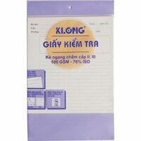 Giấy kiểm tra tờ đôi in offset dl cao 20 tờ kép/tập Klong MS279