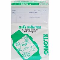 Giấy kiểm tra tờ đơn in offset dl 70/90 Klong 25 tờ kép/tập MS278 -NN