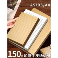 Giấy Kraft Vintage Giấy Thư Có Lót Nghệ Thuật Cao Cấp Giấy Letterhead Tinh Tế A4 Giấy Thư Một Dòng B5 Giấy Thư A5 Thư Tình Lãng Mạn Giấy Thư Viết Tay Đẹp và Bộ Phong Bì Bán Buôn