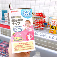 Giấy Lau Răng Miệng Cho Bé 42 Tờ Pigeon Nhật Bản