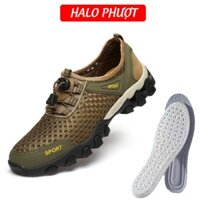 Giày Leo Núi Sport, Giày Phượt, Giày Đi Biển, Giày Đi Bộ, Giày Tập Gym Màu Rêu