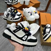 Giày livi charm Trainer Maxi ĐEN full, Giày charm trắng béo FULL STICKER