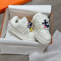 Giày livi charm Trainer Maxi ĐEN full, Giày charm trắng béo FULL STICKER