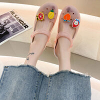 Giày Lỗ Trái Cây Dễ Thương Nổi Tiếng Trên Mạng Xăng Đan Đi Bên Ngoài Thời Trang Nữ Giày Bà Bầu Đế Bằng Mùa Hè Giày Y Tá