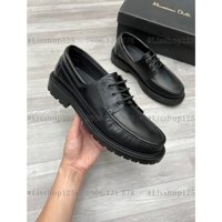 Giày Loafer Da Thật MASSIMO DUTTI Phối Dây Buộc Da, Dáng Đẹp, Đi Êm, Sướng Chân