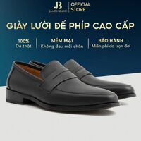Giày loafer JB JAMES BLANC G-101 - Giày đế phíp cao cấp, 100% Da Bò nguyên miếng - Đen, Nâu patina