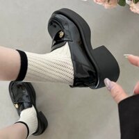 Giày loafer nữ đế cao 6cm sang chảnh PD-L032 bản QCCC - Giày lười nữ fullbox hottrend