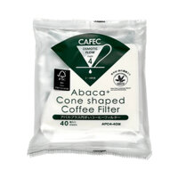 Giấy Lọc Cà Phê CAFEC Abaca+ V60-02 Màu Trắng 2-4 Cups 40 Tờ