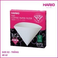 Giấy lọc cà phê Hario 40 cái V60-VCF-02-40W