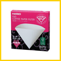 Giấy Lọc Cà Phê Hario V60 - Size 2 Trắng - 40 tờ
