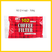 Giấy lọc cà phê Kalita size 101 và 102 - 102 2-4 cup - Màu trắng