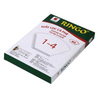 Giấy Lọc Cà Phê Ringo 1 x 4 Hộp 40 Tờ - Trắng