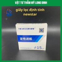 Giấy lọc định tính NewStar đường kính  9cm, 11cm, 12.5cm, 15cm,18cm (hộp 100 tờ) chảy trung bình 102,giấy lọc thí nghiệm