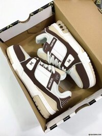Giày Louis Vuitton LV Trainer Moka Mocha Nâu 1ABLVB