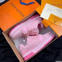 Giày Louis Vuitton LV Trainer 54 Signature Pink