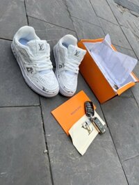 Giày Louis Vuitton LV Trainer 54 Pattern Gray White