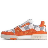 GIÀY LOUIS VUITTON LV TRAINER SNEAKER WHITE ORANGE