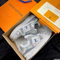 Giày Louis Vuitton LV Trainer White Grey