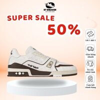 Giày Louis_Vuitton LV Trainer 54 Monogram White Nubuck ST Sneaker Phong Cách Thời Trang Phù Hợp Cho Cả Nam Và Nữ