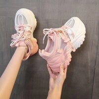 Giày lưới, chống trượt, Giày lưới cho Nữ Giày độn cao đế dày chống trượt thoáng khí cho Nữ Giày thường ngày dễ phối mặt lưới mẫu mới mùa hè cho nữ