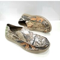 GIày Lười Crocs Nam Santacruz Realtreee Hình Lá Khô Hàng Cao Cấp, Giày Lười Vải Nam - Crocs House