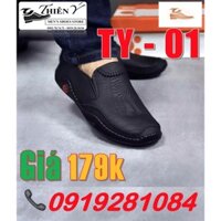 Giày lười da bò dập vân cá sấu