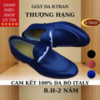 Giày lười da bò nam mã K189,giày da nam cao cấp, hàng thủ công thượng hạng việt nam,chất liệu da bò 3 màu đen,nâu,xanh.