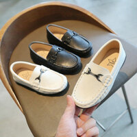 Giày lười da mềm màu trơn dành cho bé trai 1-8 tuổi