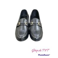 Giày lười da nam công sở-Giày da nam công sở dập vân cá sấu