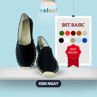 Giày Lười Đế Cói Basiz Đen Nam