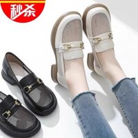 Giày lười lưới cho phụ nữ mùa xuân hè, đế mềm, giày lưới đa năng