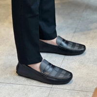 Giày lười Moca nam Bbr kẻ mới trẻ trung bản đế cao cấp bền đẹp mới nhất thu đông 2024