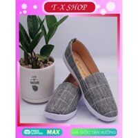 💥💥💥Giày Lười mọi nữ thể thao Caro Xám 💥💥💥