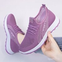 Giày lưới mùa hè cho phụ nữ, giày vải Bắc Kinh cũ, giày thể thao thoáng khí cho mẹ trung niên và người cao tuổi, giày đi bộ, giày du lịch