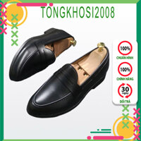 Giầy Lười Nam AROTI Dáng Giày Tây Chất Da Đẹp Cao Cấp,Đế Khâu Cực Bền  Sang Trọng Màu Đen M575-tongkhosi2008