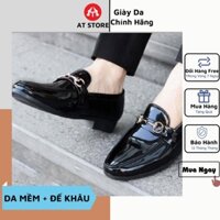 Giày Lười Nam Công Sở Da Bóng có Đai Ngang - Giày Nam Đẹp đê cao 3cm , khâu chăc chắn - Giảm giá 50% - Mã GC02 💔