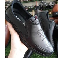 Giày Lười Nam Da Bò Cao Cấp Đế Cao Su Mềm Êm Chân Size 38 đến 43 Đế Khâu chắc chắn đóng hộp cẩn thận