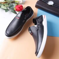 Giày lười nam da bò MATURE - Đen 42