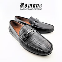 Giày lười nam da bò Nappa Smart 003 thương hiệu Romans