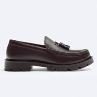 Giày lười nam da nâu Zara authentic TASSEL size 40