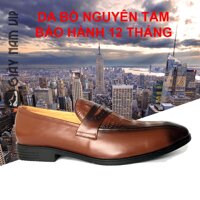 Giày lười nam da thật 100% giả vân cá sâu  (GVN04)