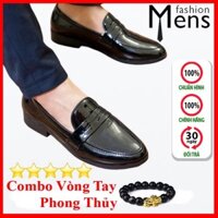 Giày Lười Nam Đẹp Băng Khuyết Da Bóng Rất Sang Trọng - M367-BONG(VT)- Kèm Vòng Phong Thủy sp24